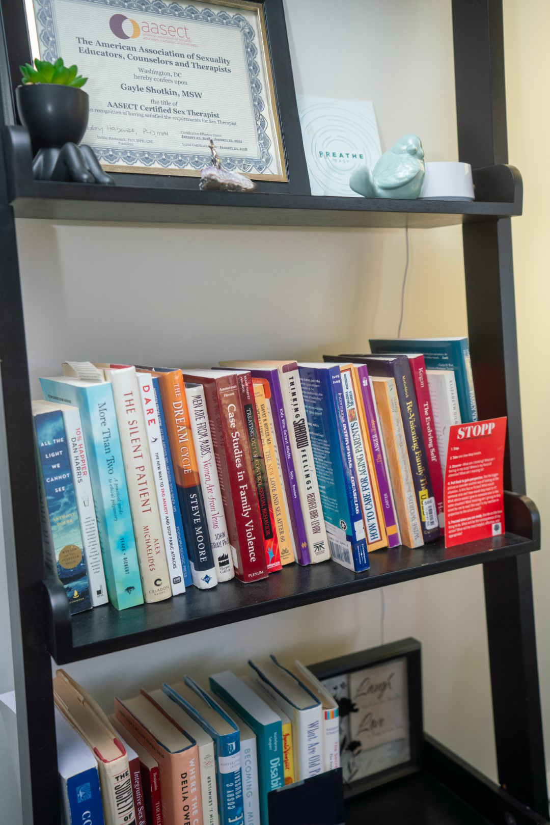 Sexual Health And Counseling Services Bookcase In Office Resources
